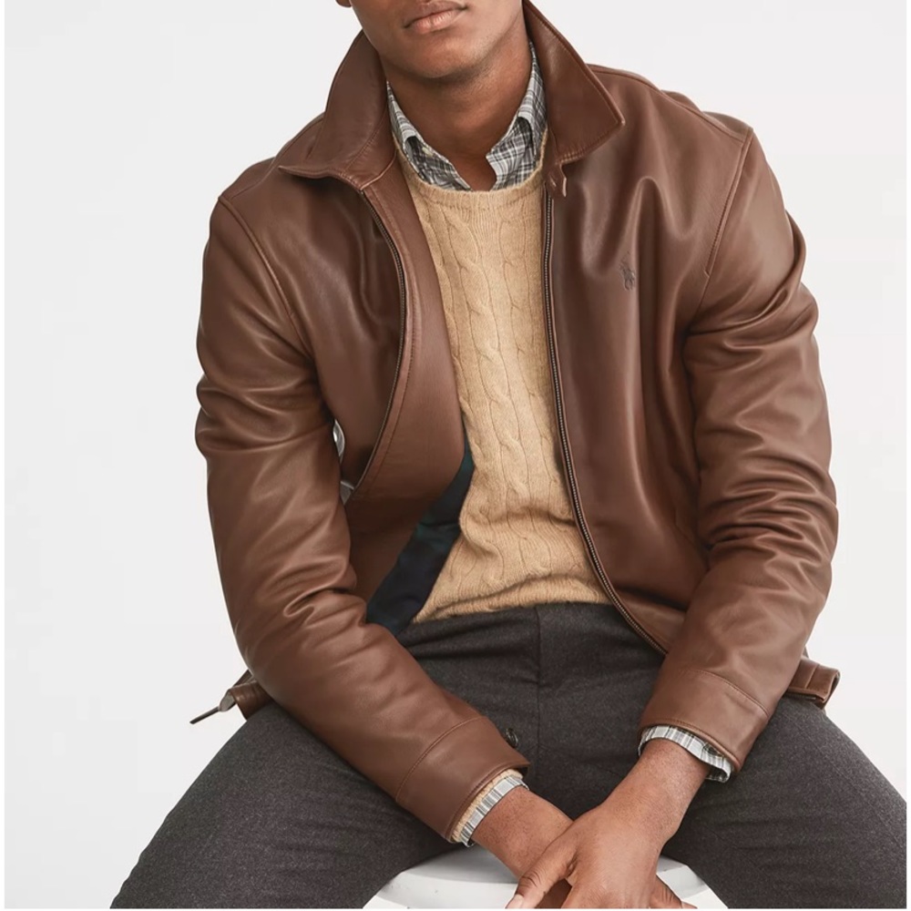 Rainforest men’s lamb skin leather jacket